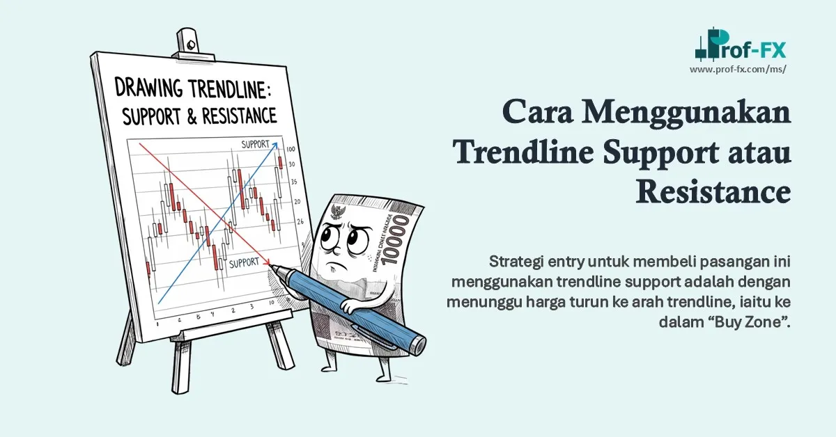 Menggunakan Trendline Support atau Resistance untuk Entry Trading