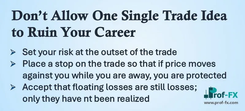 Don’t Allow One Single Trade Idea to Ruin Your Career