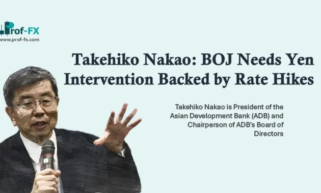 Takehiko Nakao: BOJ Needs Yen Intervention Backed by Rate Hikes