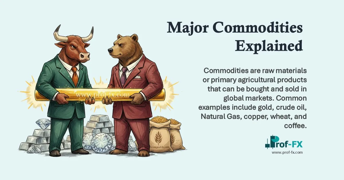 Major Commodities Explained: A Beginner’s Guide to Trading Gold, Oil, Natural Gas, and Agricultural Markets