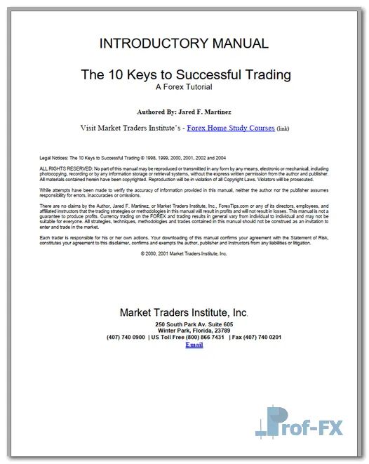 10 Keys to Success FX pdf