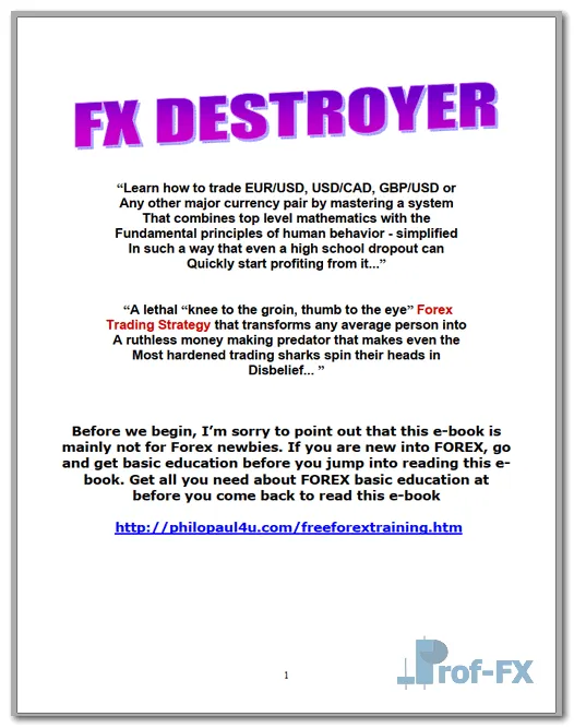 FXDestroyer Strategy.pdf forex ebook