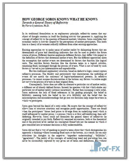 How George Soros Knows What He Knows pdf