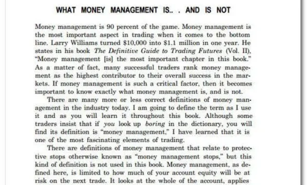 Money Management and Risk Management pdf
