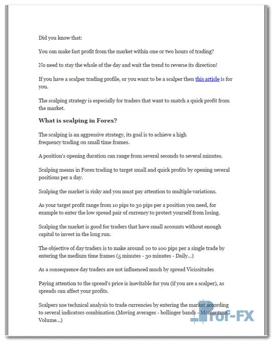 Scalping Strategy 80% pdf