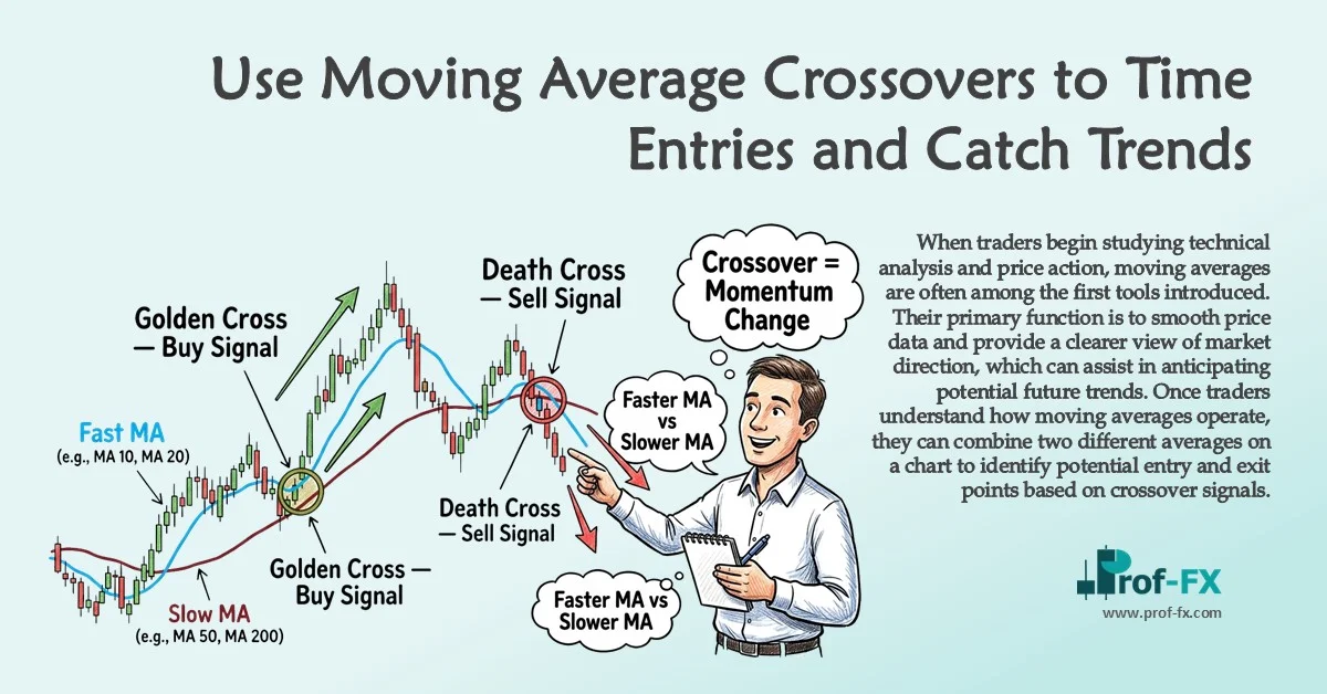Use Moving Average Crossovers to Time Entries and Catch Trends